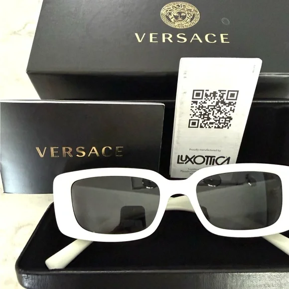 Versace Elegant White Sunglasses - Picture 1 of 13